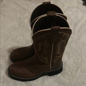Brown Leather Western Cowboy Boots